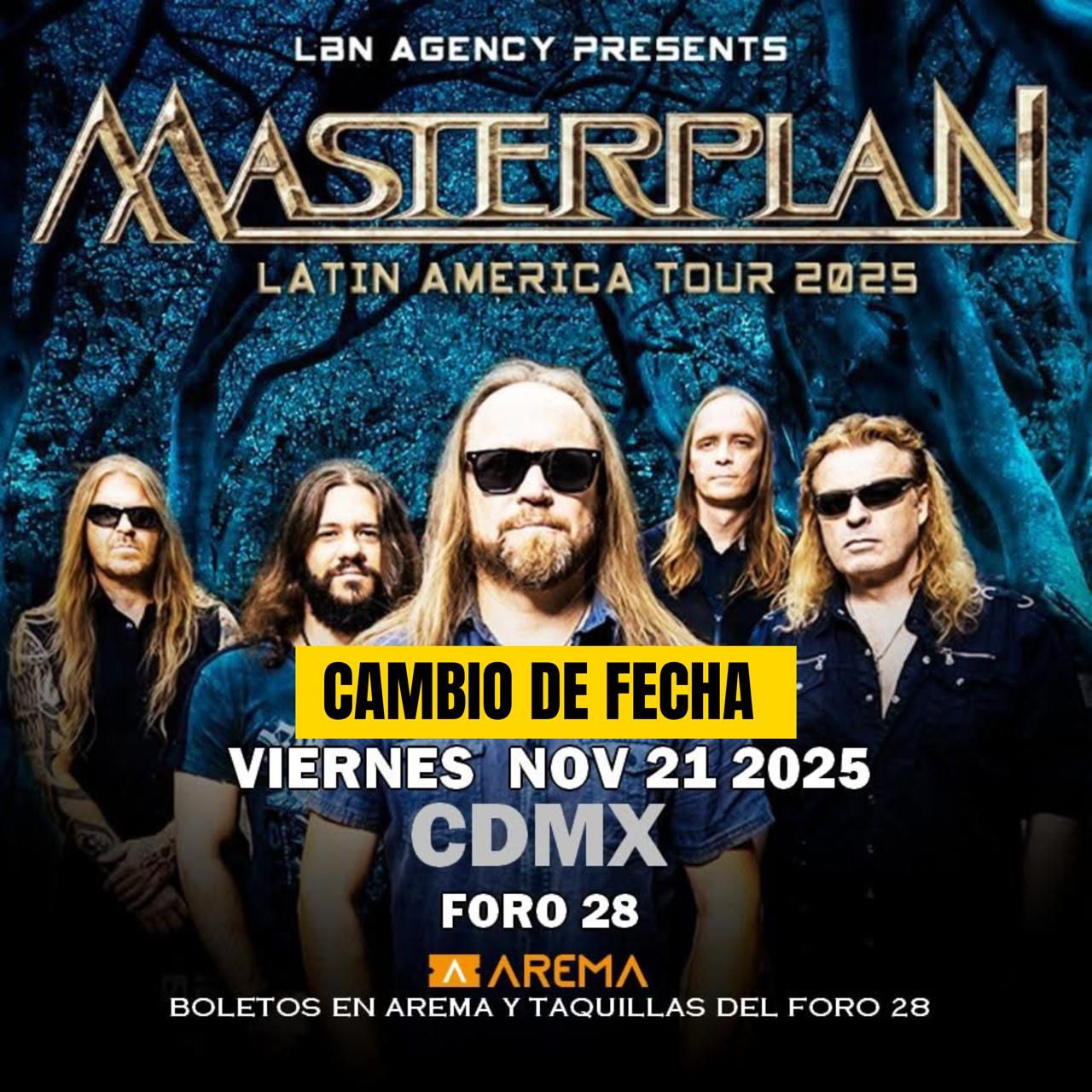 Masterplan anuncia cambio de fecha para su concierto en CDMX